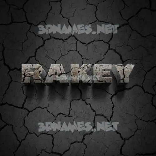rakey in Cracked Stone style - 3D name wallpaper rakey in Cracked Stone style - 3D name wallpaper