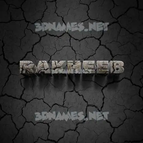 rakheeb in Cracked Stone style - 3D name wallpaper rakheeb in Cracked Stone style - 3D name wallpaper