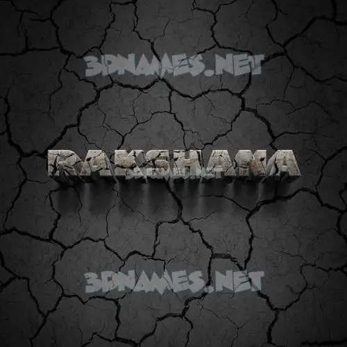 rakshana in Cracked Stone style - 3D name wallpaper