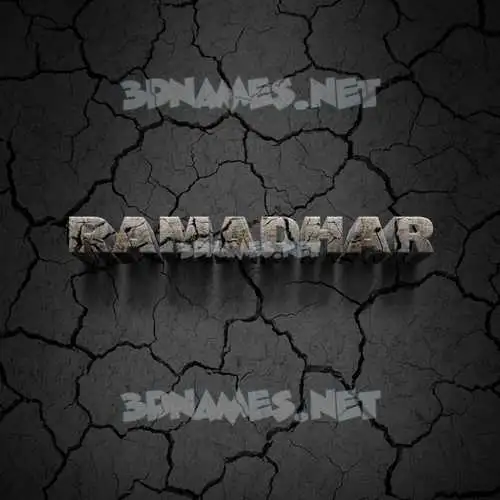 ramadhar in Cracked Stone style - 3D name wallpaper