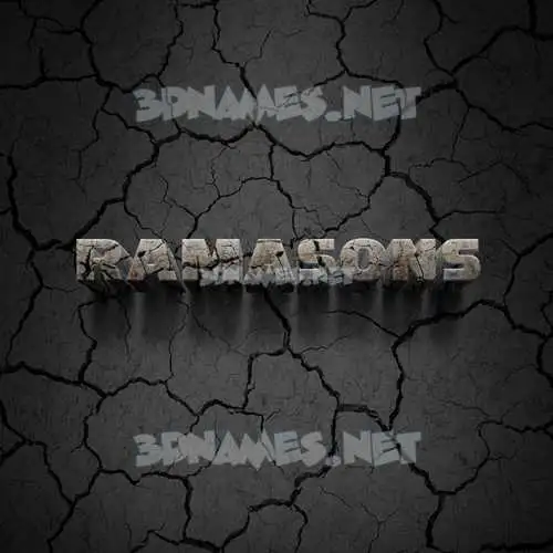 ramasons in Cracked Stone style - 3D name wallpaper ramasons in Cracked Stone style - 3D name wallpaper