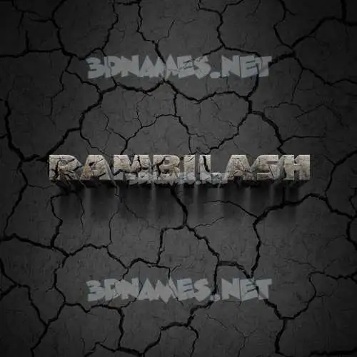 rambilash in Cracked Stone style - 3D name wallpaper rambilash in Cracked Stone style - 3D name wallpaper