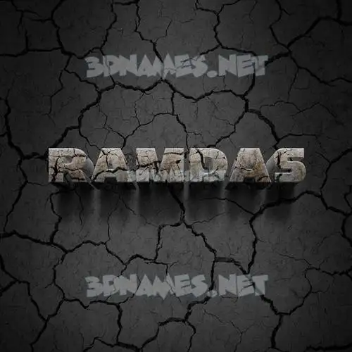 ramdas in Cracked Stone style - 3D name wallpaper ramdas in Cracked Stone style - 3D name wallpaper