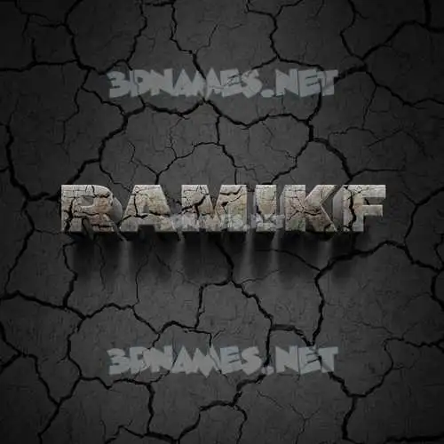 ramikf in Cracked Stone style - 3D name wallpaper ramikf in Cracked Stone style - 3D name wallpaper