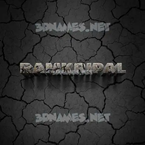 ramkripal in Cracked Stone style - 3D name wallpaper