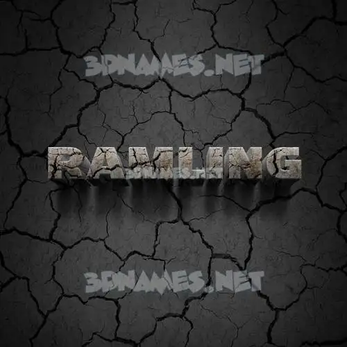 ramling in Cracked Stone style - 3D name wallpaper ramling in Cracked Stone style - 3D name wallpaper
