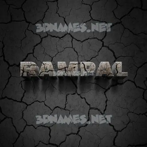 rampal in Cracked Stone style - 3D name wallpaper