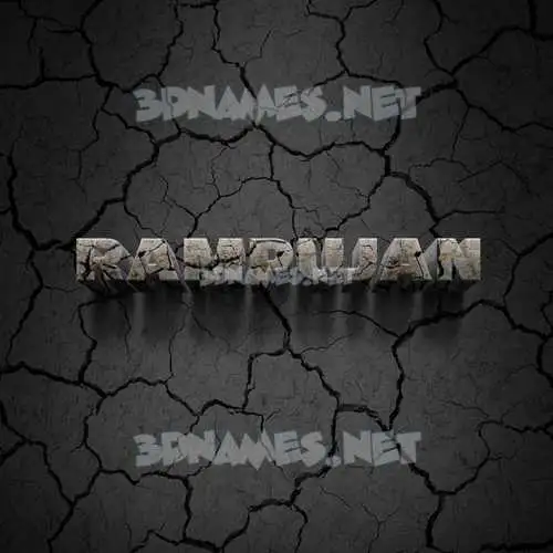 rampujan in Cracked Stone style - 3D name wallpaper rampujan in Cracked Stone style - 3D name wallpaper