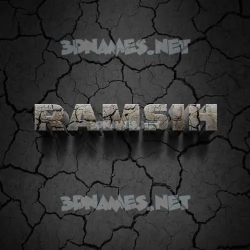 ramsih in Cracked Stone style - 3D name wallpaper ramsih in Cracked Stone style - 3D name wallpaper
