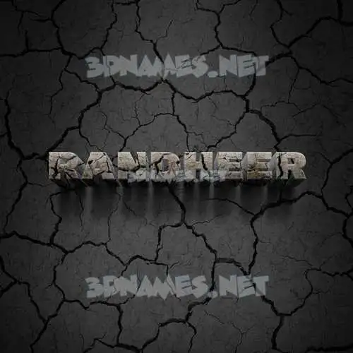 randheer in Cracked Stone style - 3D name wallpaper randheer in Cracked Stone style - 3D name wallpaper