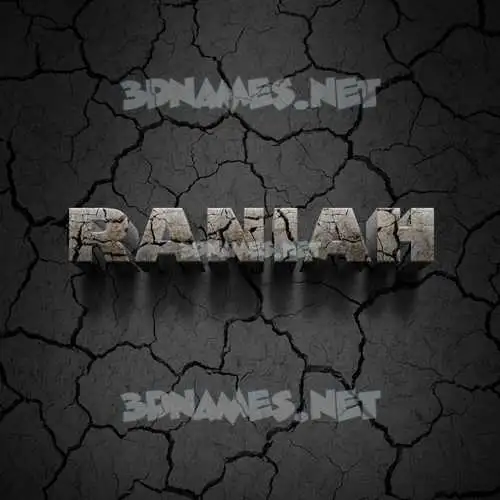 raniah in Cracked Stone style - 3D name wallpaper raniah in Cracked Stone style - 3D name wallpaper
