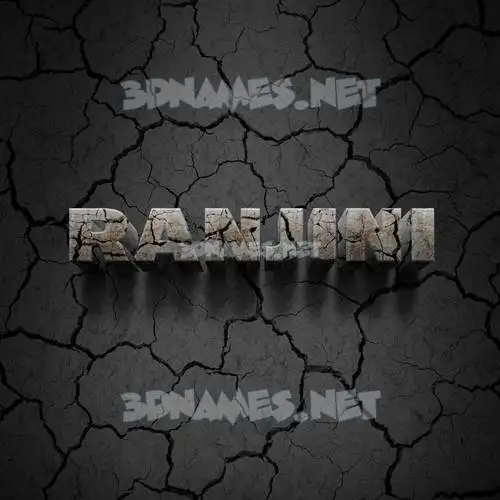 ranjini in Cracked Stone style - 3D name wallpaper