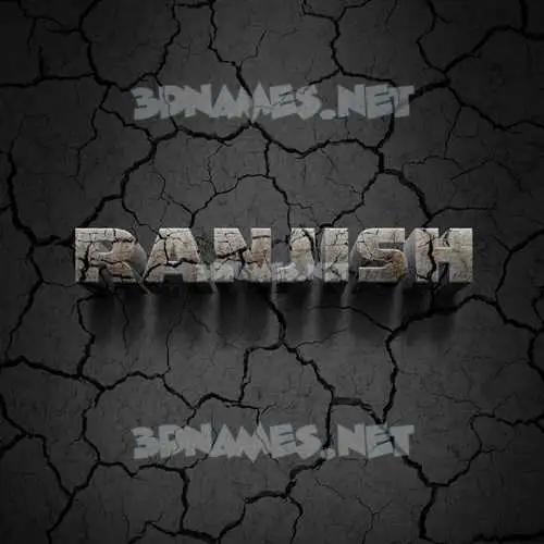 ranjish in Cracked Stone style - 3D name wallpaper ranjish in Cracked Stone style - 3D name wallpaper