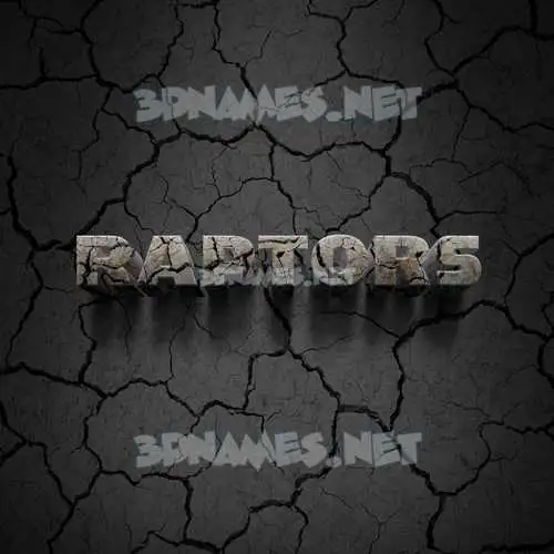 raptors in Cracked Stone style - 3D name wallpaper raptors in Cracked Stone style - 3D name wallpaper
