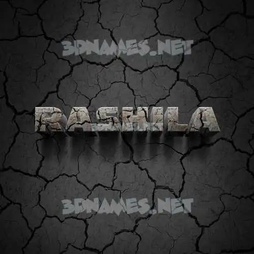 rashila in Cracked Stone style - 3D name wallpaper
