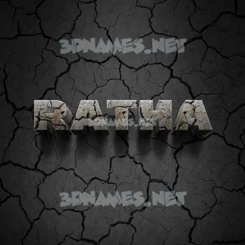 ratha in Cracked Stone style - 3D name wallpaper