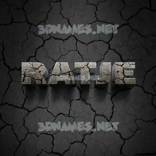 ratje in Cracked Stone style - 3D name wallpaper