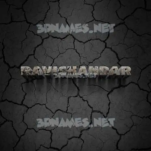 ravichandar in Cracked Stone style - 3D name wallpaper