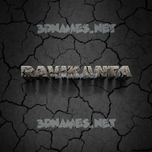 ravikanta in Cracked Stone style - 3D name wallpaper
