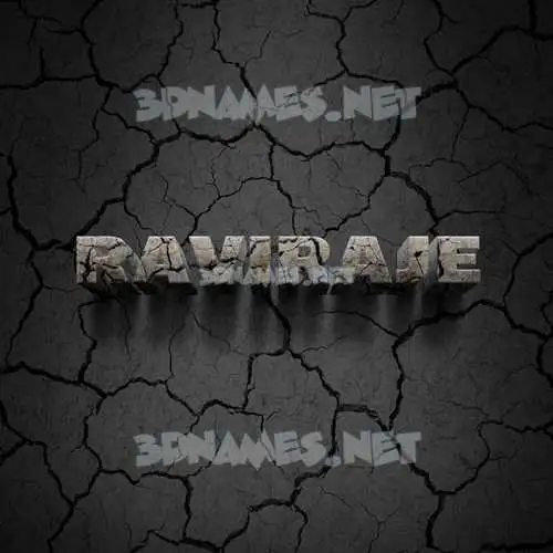 raviraje in Cracked Stone style - 3D name wallpaper raviraje in Cracked Stone style - 3D name wallpaper