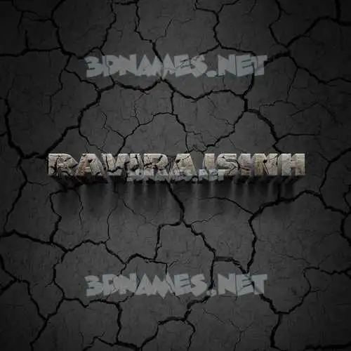 ravirajsinh in Cracked Stone style - 3D name wallpaper