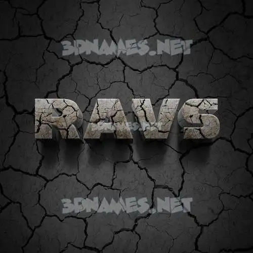 ravs in Cracked Stone style - 3D name wallpaper ravs in Cracked Stone style - 3D name wallpaper