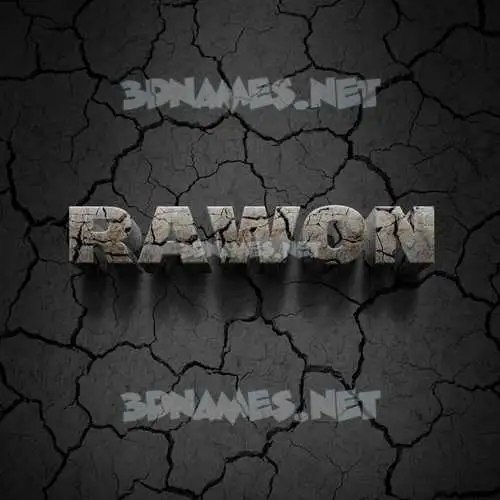 rawon in Cracked Stone style - 3D name wallpaper rawon in Cracked Stone style - 3D name wallpaper