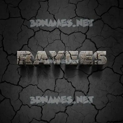 rayees in Cracked Stone style - 3D name wallpaper