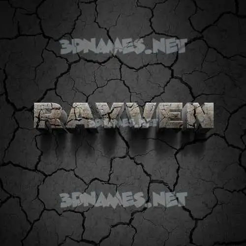 rayven in Cracked Stone style - 3D name wallpaper rayven in Cracked Stone style - 3D name wallpaper