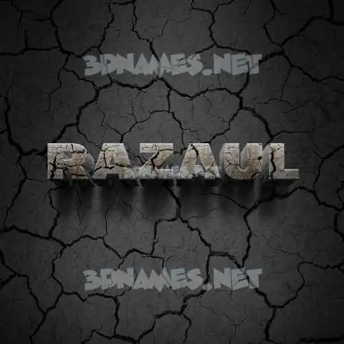 razaul in Cracked Stone style - 3D name wallpaper razaul in Cracked Stone style - 3D name wallpaper