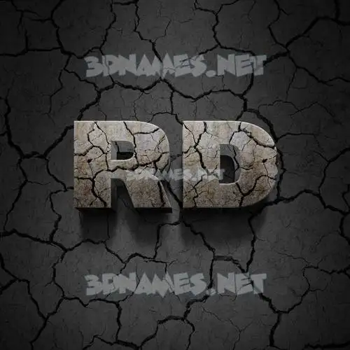 rd in Cracked Stone style - 3D name wallpaper