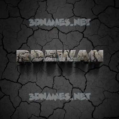 rdewan in Cracked Stone style - 3D name wallpaper rdewan in Cracked Stone style - 3D name wallpaper
