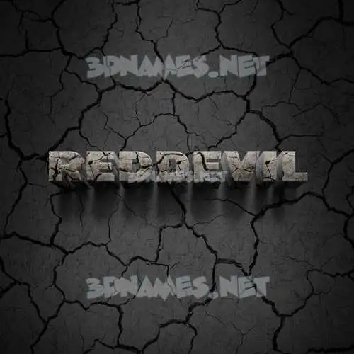 reddevil in Cracked Stone style - 3D name wallpaper reddevil in Cracked Stone style - 3D name wallpaper