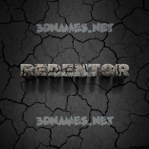 redentor in Cracked Stone style - 3D name wallpaper redentor in Cracked Stone style - 3D name wallpaper
