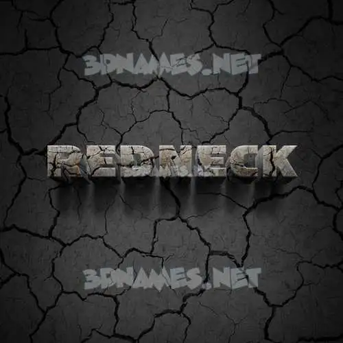 redneck in Cracked Stone style - 3D name wallpaper redneck in Cracked Stone style - 3D name wallpaper