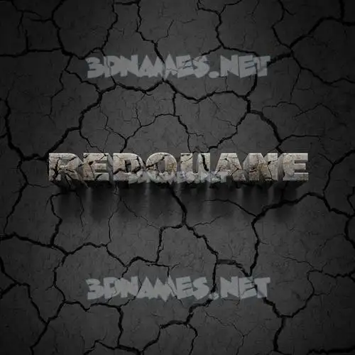 redouane in Cracked Stone style - 3D name wallpaper redouane in Cracked Stone style - 3D name wallpaper