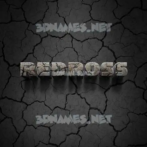redross in Cracked Stone style - 3D name wallpaper redross in Cracked Stone style - 3D name wallpaper