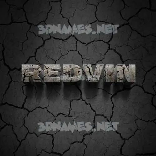 redvin in Cracked Stone style - 3D name wallpaper redvin in Cracked Stone style - 3D name wallpaper