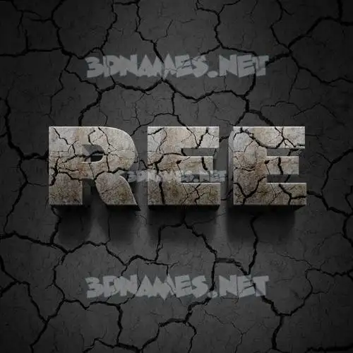 ree in Cracked Stone style - 3D name wallpaper ree in Cracked Stone style - 3D name wallpaper