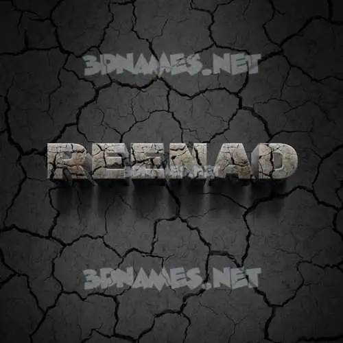 reenad in Cracked Stone style - 3D name wallpaper reenad in Cracked Stone style - 3D name wallpaper