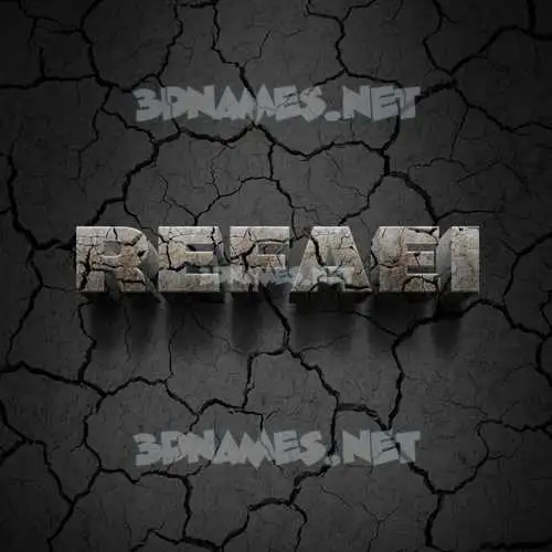 refaei in Cracked Stone style - 3D name wallpaper refaei in Cracked Stone style - 3D name wallpaper