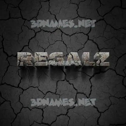 regalz in Cracked Stone style - 3D name wallpaper regalz in Cracked Stone style - 3D name wallpaper