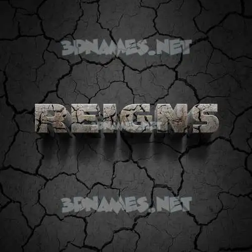 reigns in Cracked Stone style - 3D name wallpaper reigns in Cracked Stone style - 3D name wallpaper