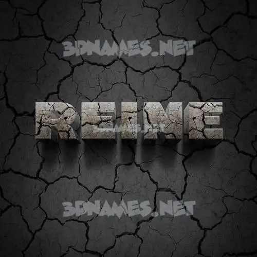 reine in Cracked Stone style - 3D name wallpaper