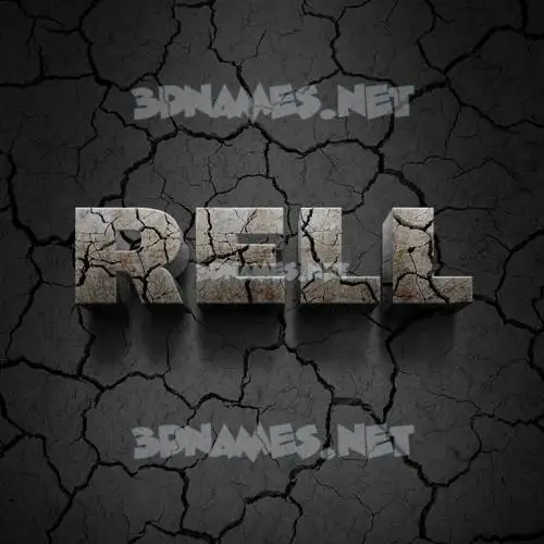 rell in Cracked Stone style - 3D name wallpaper rell in Cracked Stone style - 3D name wallpaper