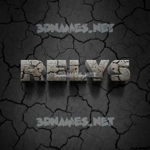 relys in Cracked Stone style - 3D name wallpaper