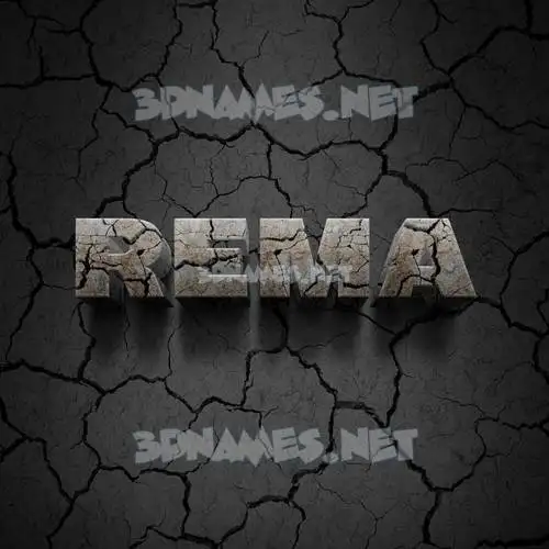 rema in Cracked Stone style - 3D name wallpaper rema in Cracked Stone style - 3D name wallpaper