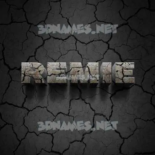 remie in Cracked Stone style - 3D name wallpaper remie in Cracked Stone style - 3D name wallpaper