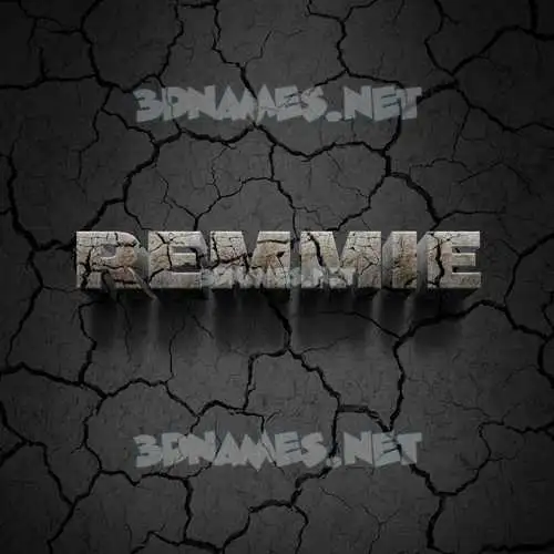 remmie in Cracked Stone style - 3D name wallpaper remmie in Cracked Stone style - 3D name wallpaper
