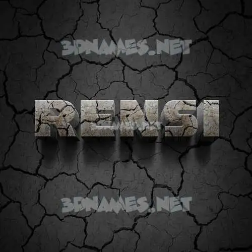 rensi in Cracked Stone style - 3D name wallpaper rensi in Cracked Stone style - 3D name wallpaper